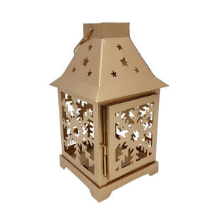 Lanterne décorative blanche et dorée, très vendue, pour la maison, les villas, éclairage au sol et sur table, porte-bougie. - Product Image 2