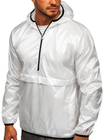 Blouson coupe-vent pull-over style urbain 2026 pour homme, avec poche kangourou, en tissu à mémoire de forme, imperméable, idéal pour l'hiver