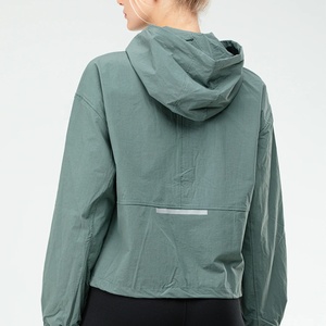 <b>Women</b> Hooded Windbreaker <b>Jacket</b> Full Zip Lightweight Solid Color Utility Style <b>Spring</b> Outdoor Wear Ladies Windbreaker <b>Jacket</b> - Product Image 3