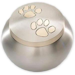 Urnes funéraires pour animaux de compagnie Golden Paw Print Odyssey, en émail noir fait main, avec empreinte de patte, pour cendres, petites et grandes tailles, coffrets cadeaux - Product Image 2