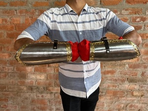 Gants en acier de calibre 18 faits à la main – Armure de chevalier médiévale avec laiton ANAS AHMAD - Product Image 2