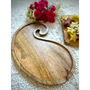 Bandeja de Servir de Madera de Cedro Hecha a Mano - Vajilla de Madera de Moradabad al por Mayor - Product Image 2
