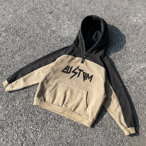 Sweat à capuche en molleton 100% coton de haute qualité, surdimensionné, vente en gros, impression de logo personnalisé, broderie, sweats à capuche pour hommes - Product Image 2