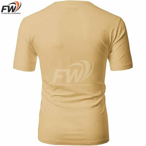 T-shirts OEM en gros pour hommes, haute qualité, tricotés en polyester/coton, anti-boulochage, coupe classique, col rond, manches courtes, col en V - Product Image 4
