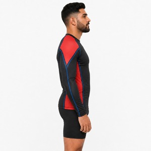 Tissu extensible léger, respirant, à séchage rapide, vêtements de performance athlétique, OEM, rashguard de fitness, t-shirt de compression MMA - Product Image 3