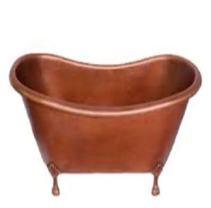 Bañera Ovalada Antigua de Cobre con Patas de Gato, Bañera de Metal Resistente para Adultos - Product Image 3