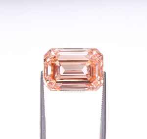Diamante de Corte Esmeralda Cultivado en Laboratorio con Certificación IGI, Color Rosa Fantasía, Claridad VVS, Perforado con Láser, de Alta Gama, el Más Vendido, para Joyería - Product Image 6