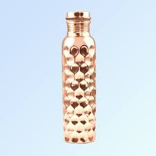 Bouteille d'eau en cuivre artisanale très demandée pour le yoga, la gym et l'usage quotidien, disponible pour la vente en gros - Product Image 4