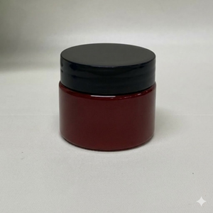 Petit pot en plastique PET brun ambre avec bouchon à vis en aluminium |   Pot cosmétique transparent de 150 ml et 50 ml pour crème visage et soins de la peau, fabriqué au Vietnam - Product Image 4