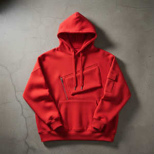 Men's Hoodies 100% Cotton <b>Thick</b> <b>Fleece</b> Heavy Weight 450GSM 500GSM Pullover Custom Print Logo Autumn Breathable Lined Sweatshirts - Product Image 1