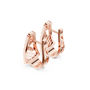 14K Yellow Gold Round Lab-Grown Diamond Earrings for Women Wedding Wear New Grown Diamond - Product Image 4