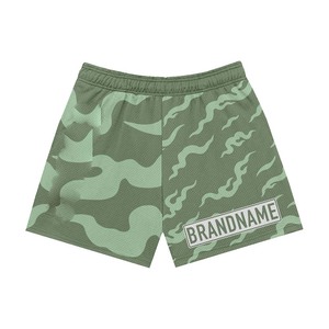 High Quality GSM Sports <b>Mesh</b> Shorts For Men Lightweight Polyester Fabric Dual Camo Panels Custom Heat Transfer Logo men's shorts - Product Image 1