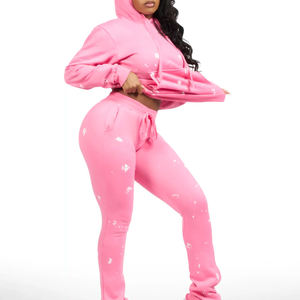 Novedades: Conjunto Deportivo Personalizado para Mujer, Sudadera con Capucha y Pantalones para Correr y Hacer Ejercicio - Product Image 2