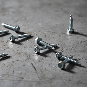 Hex Washer Head External Hex Drive Self Drilling <b>Screw</b> / <b>Galvanized</b> Self Tapping <b>Screw</b> Carbon Steel Inch Coarse Thread Class 4.8 - Product Image 1