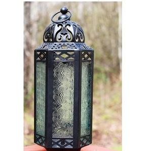 Home and Garden Decoration Newest Design Candle Metal <b>Lantern</b> Unique Style Candle <b>Lantern</b> With <b>Black</b> Finished - Product Image 1