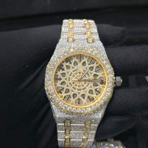 Premium Luxury Men's Automatic Stainless Steel White Moissanite <b>Diamond</b> Analog Handmade VVS1 Sapphire Crystal Luxury Fashion - Product Image 1