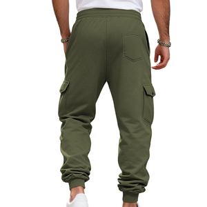 Mens Custom Design Cargo Sweatpants Warm Winter Joggers Comfortable Drawstring Waist Casual Pants For Outdoor And Indoor Wear - Product Image 4