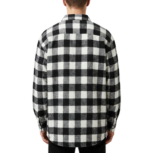 Chemise de Travail en Flanelle de Laine de Haute Qualité avec Logo Personnalisé, Fabrication OEM, Manches Longues, Chemise à Carreaux pour Hommes - Product Image 2