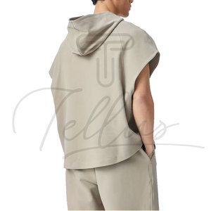 Sudadera sin mangas con capucha para hombre, para entrenamiento, culturismo y gimnasio, al por mayor - Product Image 6