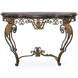 Mesa de pared de hierro forjado a mano de estilo vintage, consola metálica personalizada para entrada interior, para sala de estar - Product Image 1