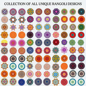 Kit Rangoli en bois bleu ciel de qualité supérieure, Mandala carré traditionnel fait main, Art de sol, Décoration Diwali et Centre de table de mariage - Product Image 4