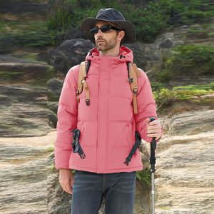 Chaqueta de Invierno Acolchada para Hombre, Brillante y de Lujo, con Cuello Alto, Impermeable, Reversible, Aislada, Estilo Urbano, para Clima Extremo - Product Image 2