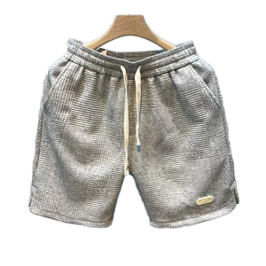 Shorts décontractés mi-longs pour hommes, tendance été, en toile unie respirante et coupe-vent, coupe ample, en polyester et coton, grandes tailles - Product Image 4