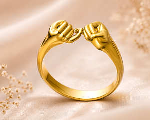 Bague de promesse plaquée or, en argent sterling 925, symbolique, pour doigt ou petit doigt, cadeau unisexe - Product Image 3