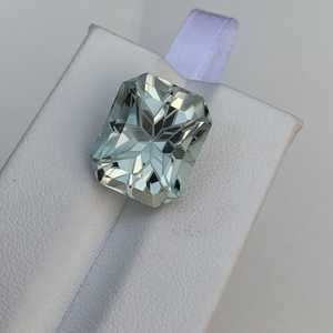 Kunzite bleu ciel, taille octogonale, pierre précieuse non montée, origine Inde, naturelle, facettée, qualité excellente, rare, certifiée par un tiers, pour bijoux - Product Image 1