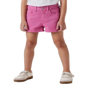 Pantalones Cortos Casuales de Verano para Niñas, Transpirables, Ecológicos, de Secado Rápido, Ligeros, de Algodón Twill, Pierna Recta, Cintura Ajustable con Botones - Product Image 2