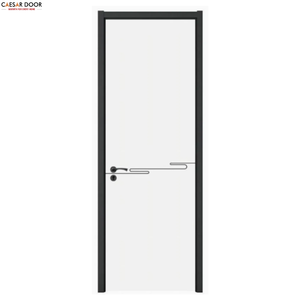 Modern Walnut Wooden Veneer Private Entry Room Door Moisture-resistance Fire-retardant Solid MDF Material Wood Door Interior - Product Image 1