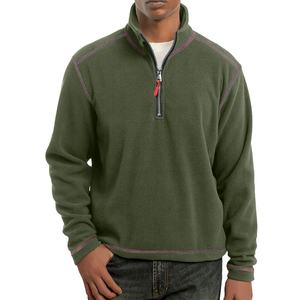 Sweat-shirt de sport pour homme 2026 à manches longues, col en V, quart de zip, couleur unie - Product Image 1