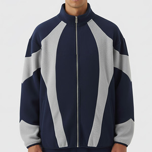 Sudadera con diseño de bloques de color, cuello redondo cómodo, forro térmico, logotipo personalizado, estilo urbano, tejido de punto, estampado de letras. - Product Image 1