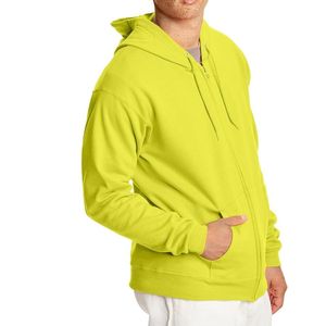 Sajjawal Sweat à capuche unisexe en molleton 100% coton épais, coupe classique, avec fermeture éclair, couleur unie, style Hip Hop, hiver, imperméable, écologique - Product Image 5