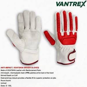 Gants de travail anti-coupure en Kevlar, niveau de protection contre les coupures ANSI/ISEA 5, avec trou pour le pouce, protection de la paume rouge résistante à l'abrasion - Product Image 6