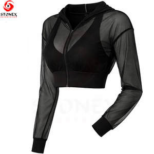 Sudadera Corta Informal de Otoño para Mujer, de Manga Corta, Ecológica, de Secado Rápido, Transpirable, de Corte Holgado, con Color y Diseño Personalizados - Product Image 6