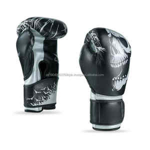 Meilleur prix Gants de boxe personnalisables à sangle en cuir de vachette Entraînement en plein air Muaythai MMA Équipement de sport Fabriqué en cuir de qualité/PU Sanda - Product Image 1