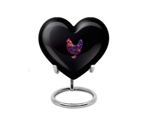 โกศรูปหัวใจสีดำขายดี สำหรับบรรจุอัฐิของมนุษย์ ใช้ในงานศพ พร้อมฐานตั้ง - Product Image 1