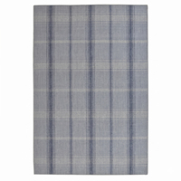 Tapis DECORDEC gris ardoise et bleu marine, géométrique, en laine, tissé plat, écologique, tufté à la main, antidérapant, pour salon, chambre, hôtel