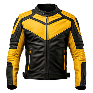 Custom Men <b>Biker</b> <b>Jackets</b> Factory Supplier Genuine Leather Motorcycle Gear for Riding and Casual Wear Motorbike Leather <b>Jacket</b> - Product Image 1