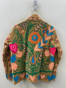 Chaqueta Suzani de Terciopelo Hecha a Mano, Abrigo Bordado Bohemio, Kimono Suzani Uzbeko, Chaqueta Festiva, Prenda Exterior Boho Chic - Product Image 3