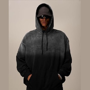 Sweat à capuche graphique pour homme, coupe oversize, effet délavé, motif graffiti, en molleton épais - Product Image 2