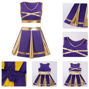 Ensemble d'uniformes de cheerleading sur mesure, tenue de cheerleading personnalisée pour spectacle, jupe et haut pour équipe de cheerleading, fournisseur d'articles de cheerleading - Product Image 3