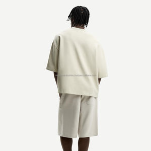 เสื้อยืดวินเทจสำหรับผู้ชายเสื้อยืดฟอกสีกรดสำหรับผู้ชายเสื้อยืดผ้าฝ้ายโอเวอร์ไซส์ทรงหลวมออกแบบได้ตามต้องการ - Product Image 6