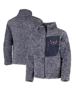 Giacca Sherpa Full Zip Sherpa per ragazze grandi capitelli blu scuro maiuscolo | Outerstuff - Product Image 1