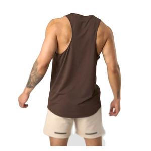 Custom Logo Men 100% Acrylic Eco-Friendly <b>Athletic</b> Breathable Quick Dry Knitted Embroidery Stringer Sleeveless Tank Tops 400g - Product Image 2