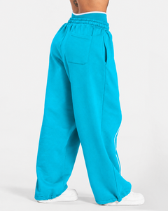 <b>Women's</b> Contrastline Full Zip Tracksuit Two Piece Casual Outfit Relaxed <b>Jacket</b> And Wide Leg Pants Matching Apparel Set Style - Product Image 6