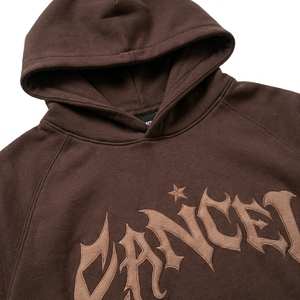 Sweat-shirt à capuche en molleton pour homme, broderie 3D personnalisée, coton, hiver, épais, surdimensionné, haute qualité - Product Image 5