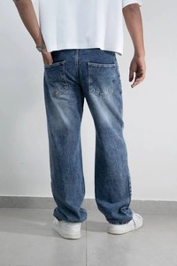 Jean en denim extensible en coton de qualité supérieure, tissé, poids moyen, écoresponsable, ultra doux et confortable, coupe large décontractée, idéal pour le printemps, résistant à l'humidité - Product Image 5