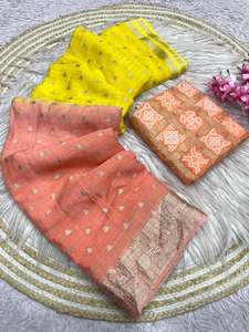 ผ้าซิ่นชีฟองดีไซน์หรูหราพร้อมเสื้อคลุมสุดสง่างาม ทันสมัย สวยงาม  แบบอินเดีย  สำหรับงานปาร์ตี้  ชุดส่าหรีสำหรับผู้หญิง - Product Image 3